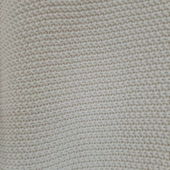 Rare handmade vintage quiet luxury knit short sleeve ivory sweater - Picture 12 of 16